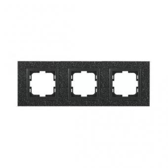 Рамка 3-постовая Mono Electric Style Granit чёрный гранит 107-610000-162