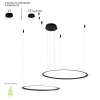 Подвесной светодиодный светильник Crystal Lux Manzana SP53W Led  Black