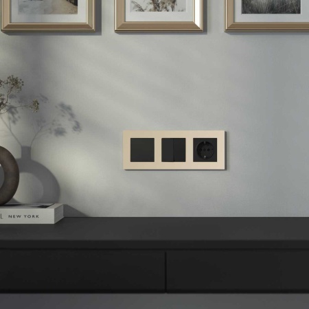 Розетка с заземлением Werkel черный матовый W1171008 4690389156878