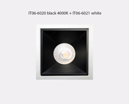 Встраиваемый светодиодный светильник Italline IT06-6020 black 4000K