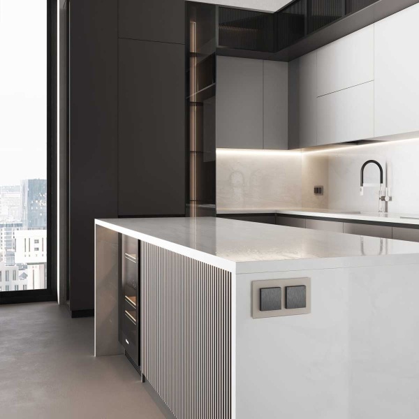 Розетка влагозащищенная с заземлением с защитной крышкой и шторками Werkel N графит рифленый W1171204 4690389213076