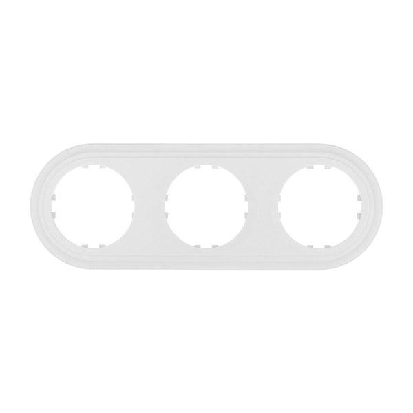 Рамка LK Studio 3-постовая круглая (белый) Vintage-Classic 889304-1