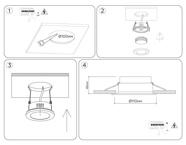 Светильник встраиваемый поворотный AMBRELLA LIGHT TECHNO SPOT TN6651
