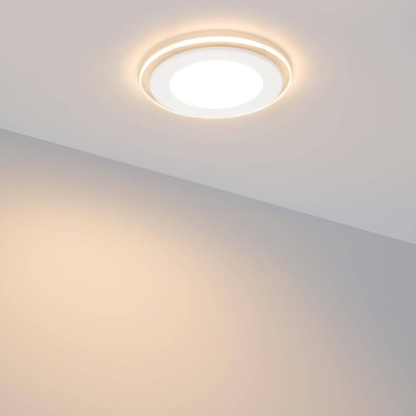 Встраиваемый светодиодный светильник Arlight LT-R96WH 6W Warm White 015575