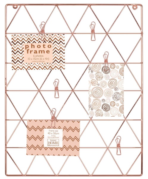 Фоторамка Innova PM09953 Ф/рамка Metal Wire Clip, роз.золото, металл (6/144) Б0037323