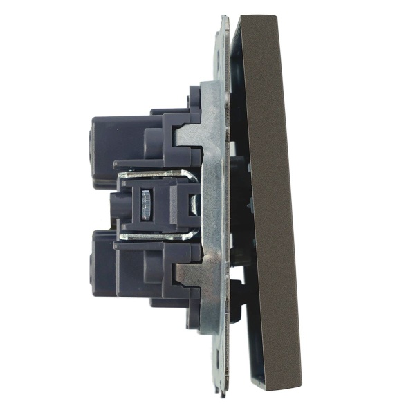 Выключатель 1-кл.самовозвр. (механизм), Stekker, 250В, 10А Эмили, RSW10-5112-09, антрацит, soft touch 50366