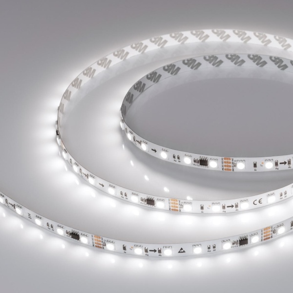 Светодиодная лента Arlight 15W/m 60LED/m 5060SMD холодный белый 5M SPI-B60-10mm 24V White6000-PX6-RAM 039038