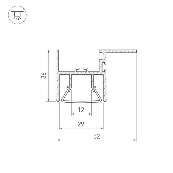 Профиль Arlight FOLED-CEIL-SIDE-2000 023864