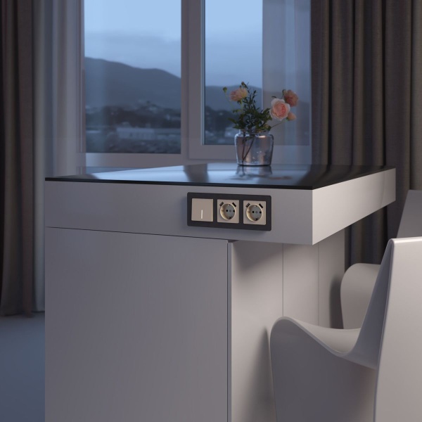 Выключатель одноклавишный с подсветкой Werkel айвори акрил W1110143 4690389196997