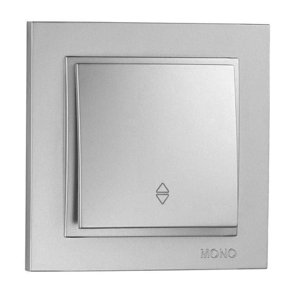 Выключатель Mono Electric Despina одноклавишный проходной серебро 102-212125-109 Выключатель Mono Electric Despina одноклавишный проходной серебро 102-212125-109