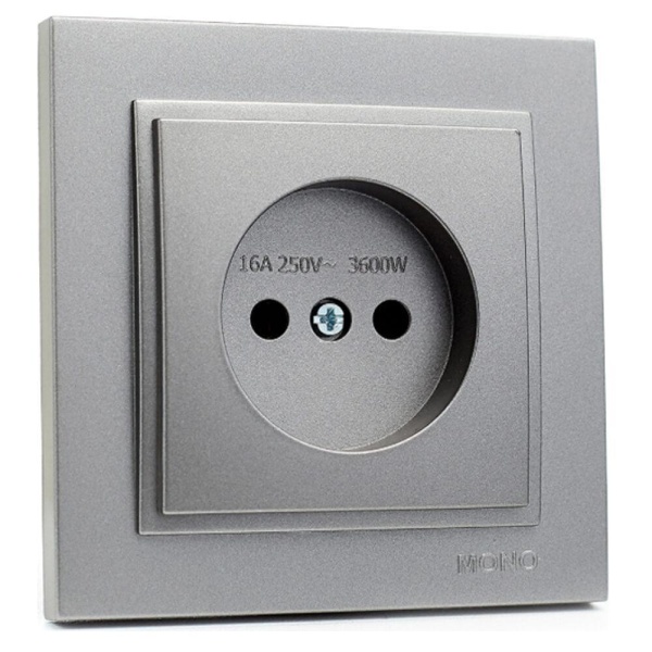 Розетка Mono Electric Despina антрацит 102-242422-116 Розетка Mono Electric Despina антрацит 102-242422-116