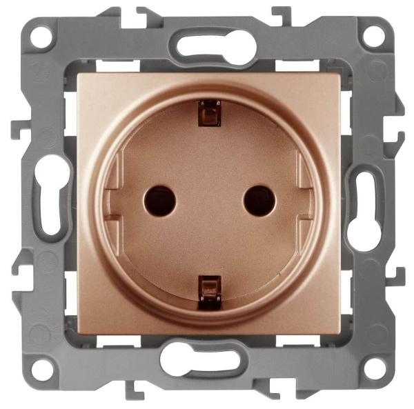 Розетка ЭРА 12 2P E Schuko со шторками 16A 250V 12-2102-14 Б0019325 Розетка ЭРА 12 2P E Schuko со шторками 16A 250V 12-2102-14 Б0019325