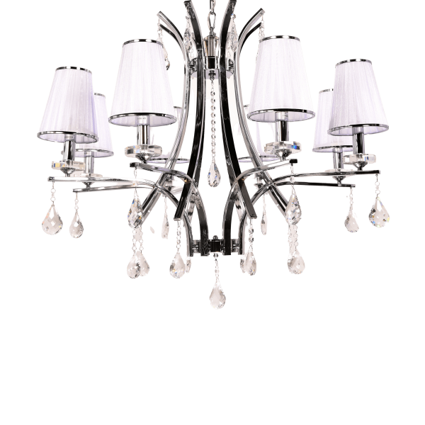 Подвесная люстра Lumina Deco Glamour LDP 66247-8 WT+CHR