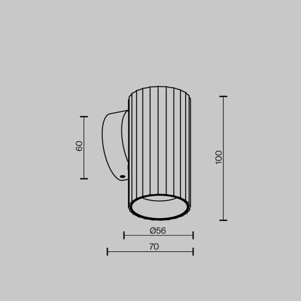Бра Maytoni Technical Calipso C106WL-01-GU10-BS Бра Maytoni Technical Calipso C106WL-01-GU10-BS