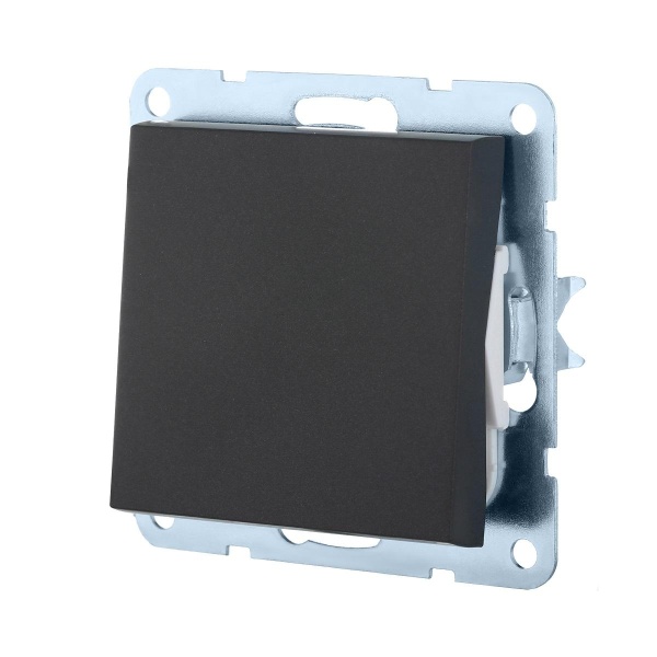 Переключатель LK Studio 1-кл., перекрестный (схема 7) 16 A, 250 B (черный бархат) LK80 840608-1