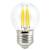 Лампа светодиодная филаментная (UL-00003252) E27 7,5W 3000K прозрачная LED-G45-7,5W/WW/E27/CL GLA01TR