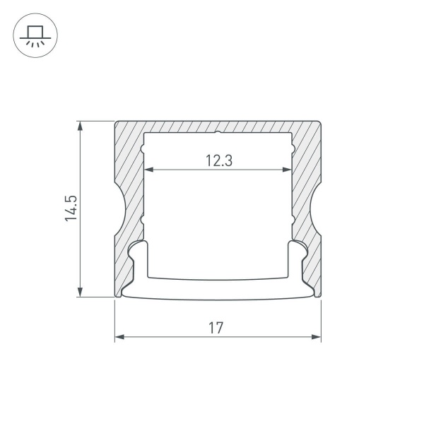 Профиль Arlight ARH-LINE-2315-2000 ANOD 036331