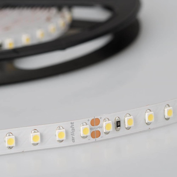 Светодиодная лента Arlight 9,6W/m 120LED/m 3528SMD теплый белый 5M 018090(B)