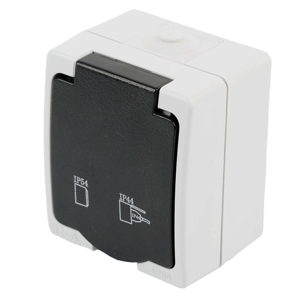 Розетка 1-местная с крышкой Stekker Велена PST16-11-54 32755