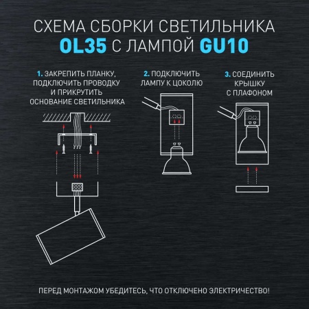 Спот ЭРА OL35-2 BK Б0056364