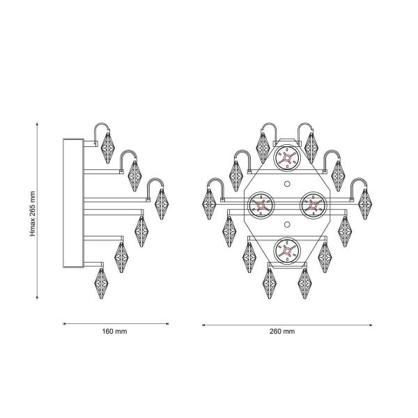 Настенный светильник Lucia Tucci Eva W591.4 Oro Led
