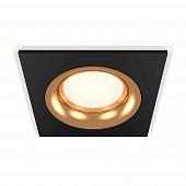 Комплект встраиваемого светильника Ambrella light Techno Spot XC7632005 SBK/PYG черный песок/золото желтое полированное (C7632, N7014)