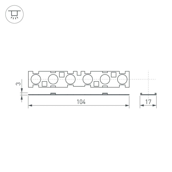 Экран линзованный Arlight SL-LINE-W20-55deg-540 041793 Экран линзованный Arlight SL-LINE-W20-55deg-540 041793