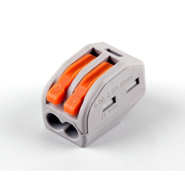 Строительно-монтажная клемма 2-проводная Stekker, LD222-412 (5 штук в упаковке) 32420