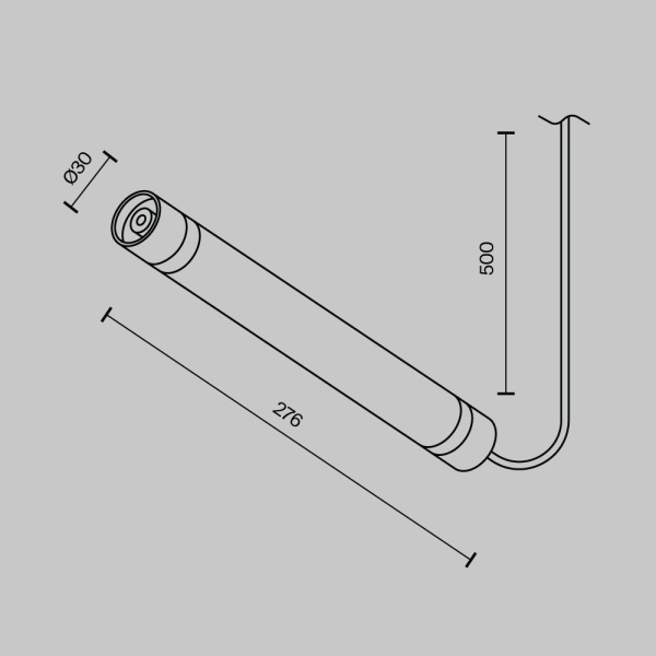 Аксессуар Maytoni Technical CA011-L300-100W-B
