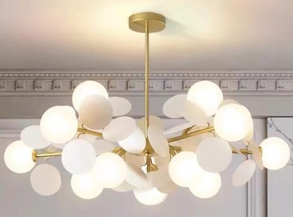 Люстра подвесная Alfa Light F2024-22 E27 Медный цвет