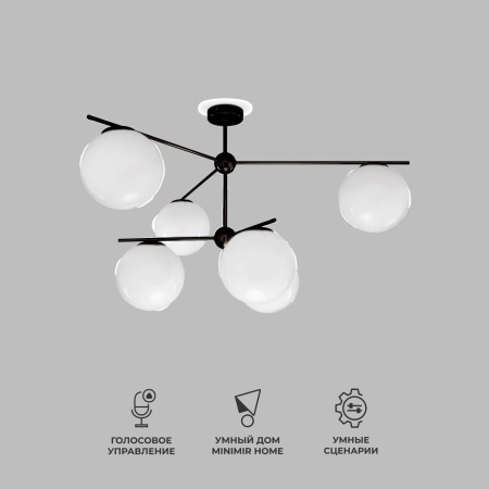 Потолочная люстра Eurosvet Marbella 60147/6 черный Smart
