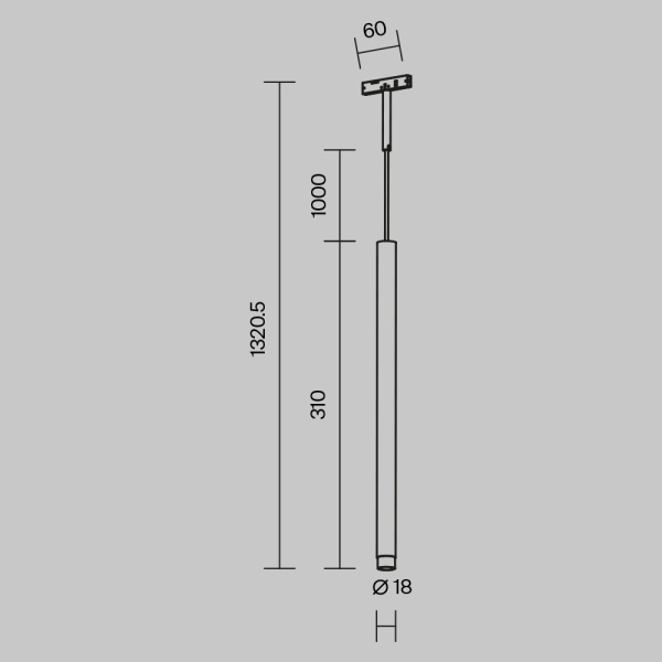 Трековый подвесной светильник Maytoni Technical Skim TR191-1-3W2.7K-M-BW