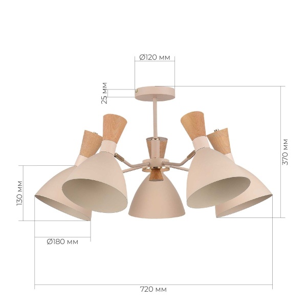 Потолочная люстра Evoluce Vista SLE1256-502-05