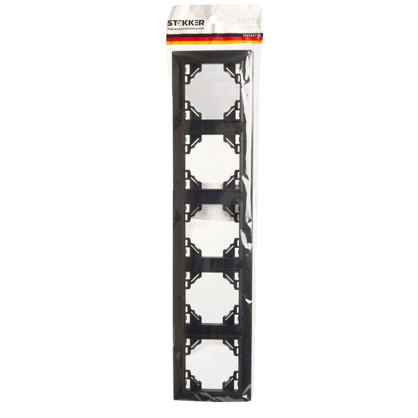 Рамка 5-постовая Stekker Эрна черный PFR00-9005-03 39622