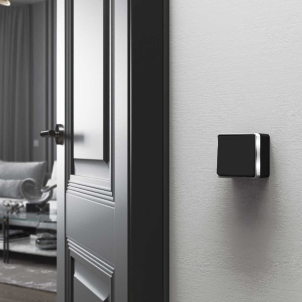 Выключатель одноклавишный Werkel Gallant черный/хром W5012035 4690389164101