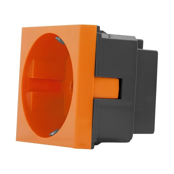 Розетка LK Studio с з/к, без шторок (оранжевый) LK45 851312