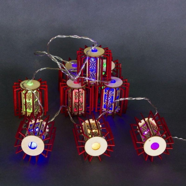 Cветодиодная гирлянда Sneha Фонарик 230V разноцветная статичный A-451