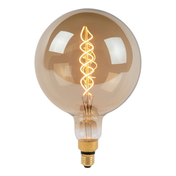 Лампа светодиодная диммируемая Lucide E27 8W 2200K дымчатая 49052/08/65