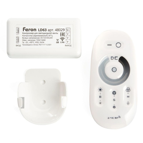 Контроллер-диммер для светодиодной ленты Feron LD62 48029 Контроллер-диммер для светодиодной ленты Feron LD62 48029