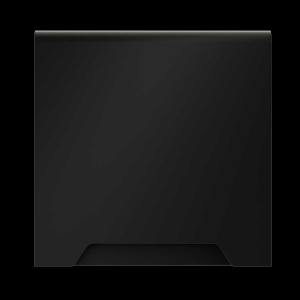 Накладка для розетки с заземлением защитными шторками и крышкой S70 (черный матовый) Voltum VLS000808