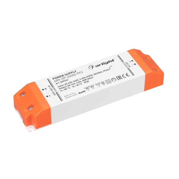 Блок питания Arlight ARV-SP-24060-PFC 24V 60W IP20 2,5A 039243