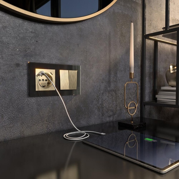 Розетка Werkel с быстрой зарядкой USB Type A+С белая W1171710 4690389176463 Розетка Werkel с быстрой зарядкой USB Type A+С белая W1171710 4690389176463