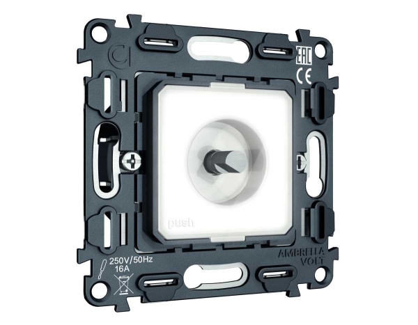 Механизм терморегулятора с датчиком для теплого пола с подсветкой Ambrella Volt 16A-250V QUANT (EXTRA CONTROL) VM1381