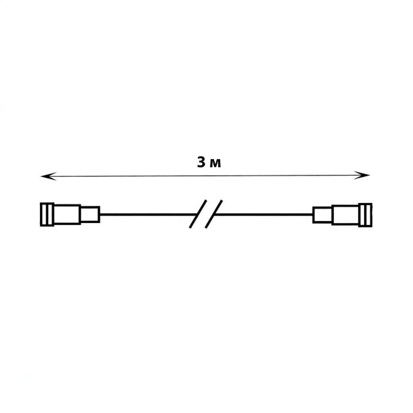 Удлинитель для гирлянд Uniel UCX-F90 E/3M/BK UL-00013225