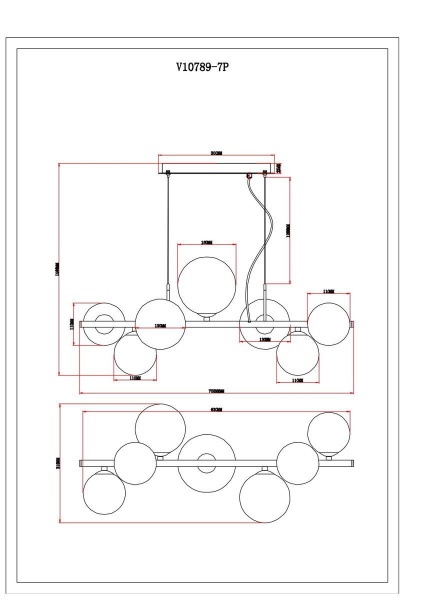 Подвесная люстра Moderli Renny V10789-7P