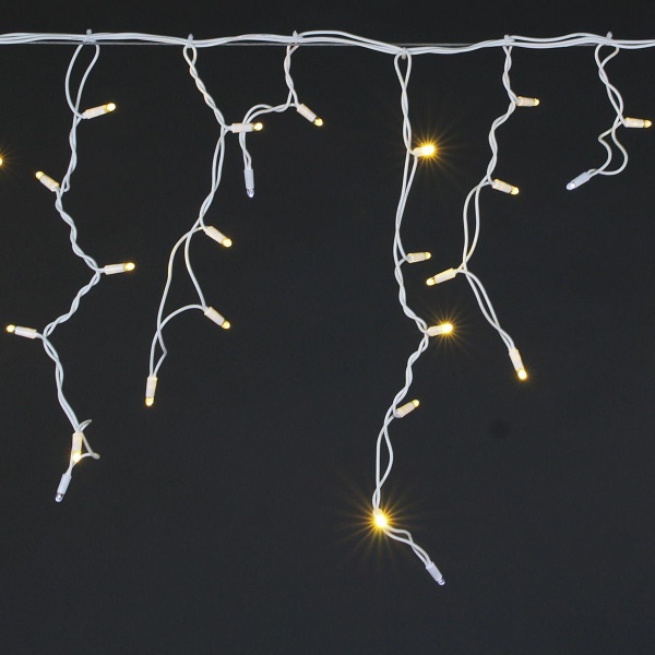 Cветодиодная гирлянда Sneha бахрома 230V теплый белый мерцающий A-507 WW/W FLASH