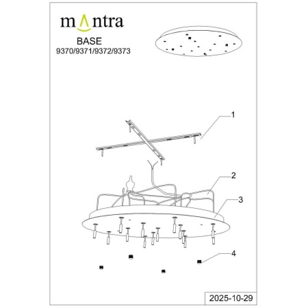 Подвесная люстра Mantra Boomerang 9373+9240 (14L)