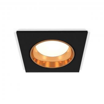 Комплект встраиваемого светильника Ambrella light Techno Spot XC6521004 SBK/PYG черный песок/золото желтое полированное (C6521, N6113)