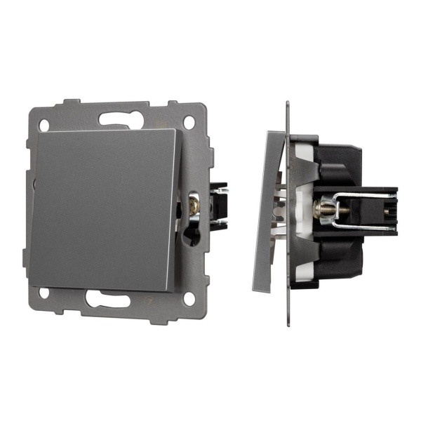 Механизм выключателя одноклавишный проходной SWT-MKP1-PL-GR-V (250V, 10A) Arlight 049873
