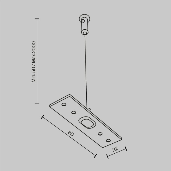 Подвес Maytoni Technical Exility (2 шт) TRA034SW-2W Подвес Maytoni Technical Exility (2 шт) TRA034SW-2W